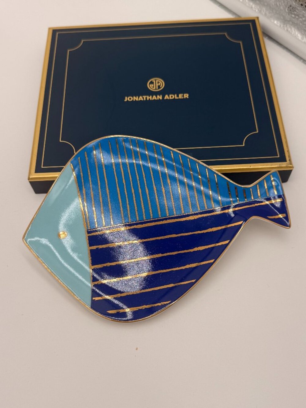 Jonathan Adler School of Fish Round Designer Tray NWT Rare colors